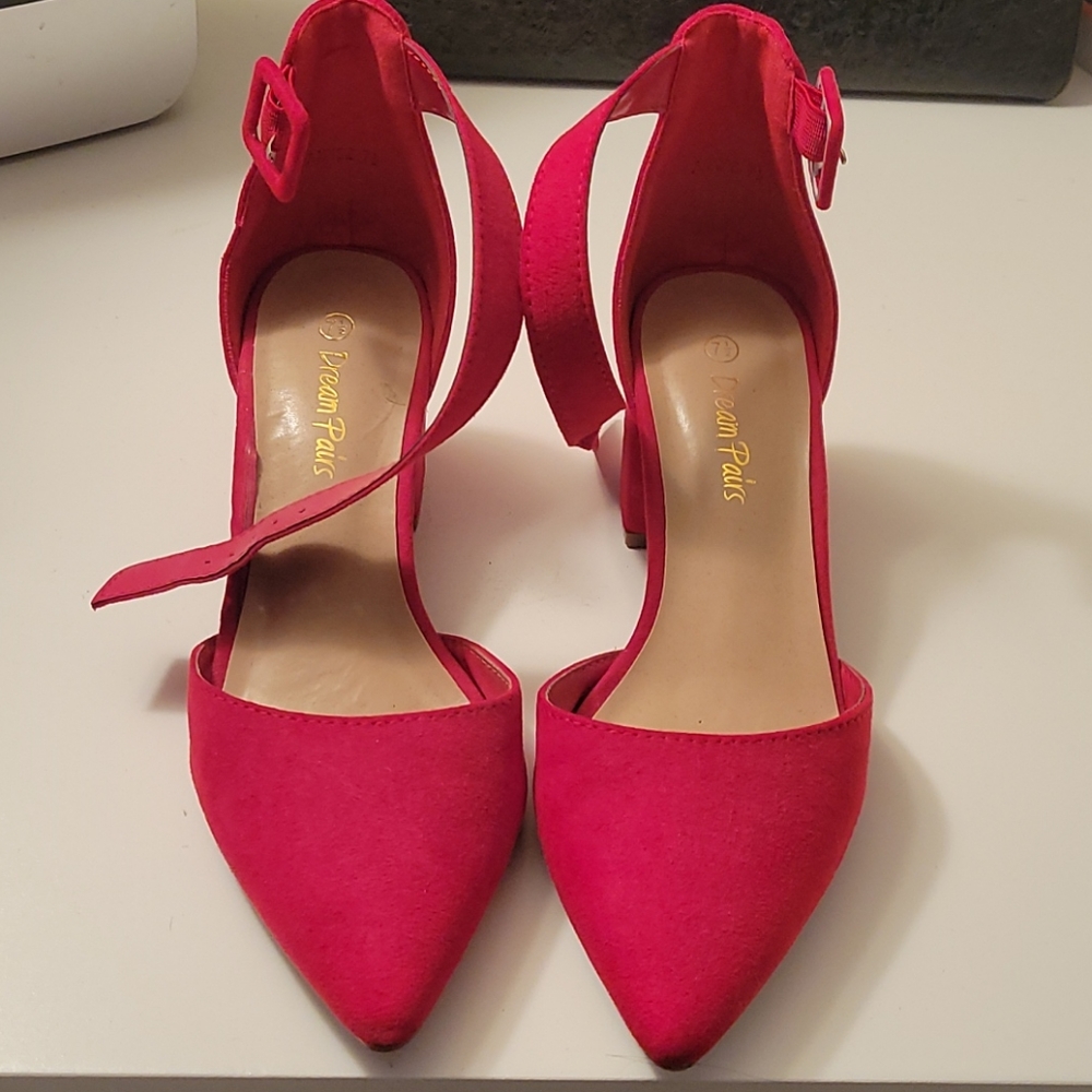 - Red Block Heels 7.5
